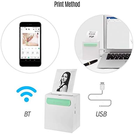 N / prijenosni Mini džepni Bt Thermal Photo Printer Clip dizajn Memo naljepnica ar slika Printer za Android