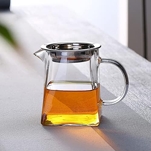 4pcs 300ml otporan na toplinu čisto stakleni čaj poslužitelj čaja sa od nehrđajućeg čelika infusira