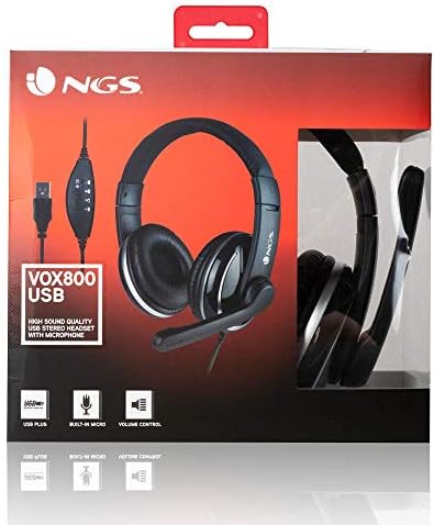 NGS USB Stereo slušalice sa mikrofonom, Crne
