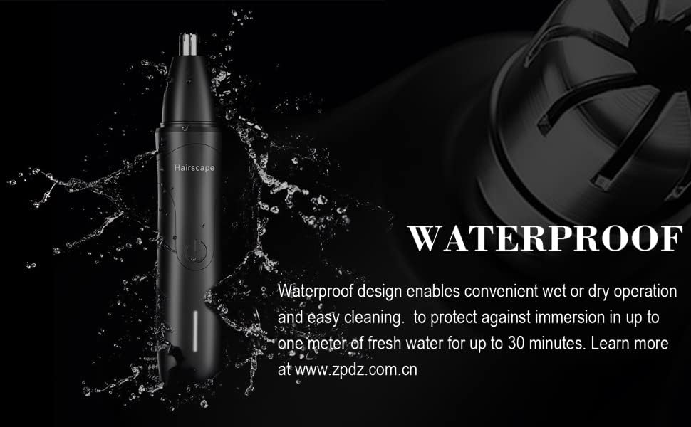 Vodootporni trimer za kosu za nos i uši-sterilni uređaj za muškarce, punjiva baterija, 9.000 o