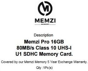 MEMZI PRO 16GB Klasa 10 80MB / s SDHC memorijska kartica za Polaroid Compact ili Zoom Bridge digitalne kamere