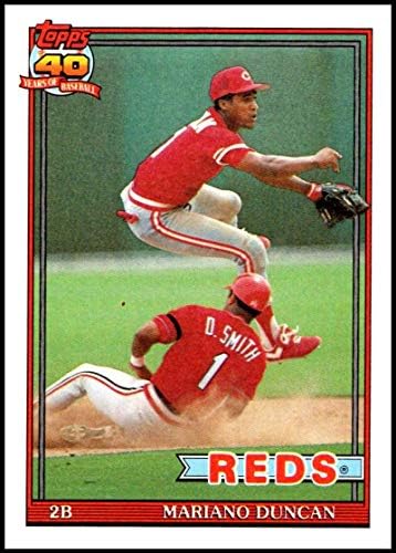 1991 TOPPS 13 Mariano Duncan NM-MT Cincinnati Reds službeno licencirana MLB bajbol trgovačka