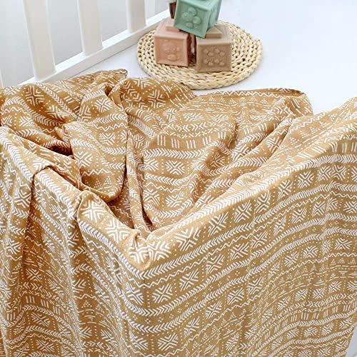LifeTree Muslin swaddle deke za novorođenčad-3 pakovanja Meki bambus pamuk Baby Swaddle deke Unisex