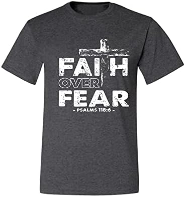 Vjera nad strahom Psalam 118: 6 bijela majica na inspirativno kršćanka