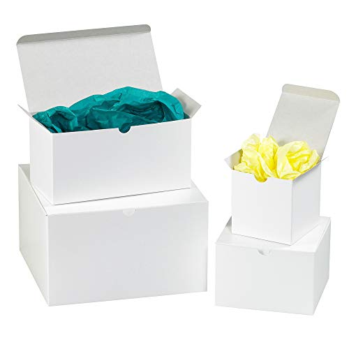 Aviditi poklon kutije, 10 x 5 x 4, bijele easy Assemble kutije, dobre za praznike, rođendane i posebne prilike