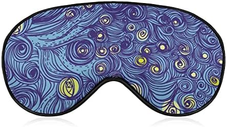 Zvjezdane nebeske linije Ispis maske za oči Svjetlo za blokiranje maske za spavanje s podesivim remen za putovanja