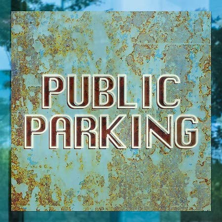CGsignLab | Javni parking -Host stari plavi prozor Cling | 5 X5
