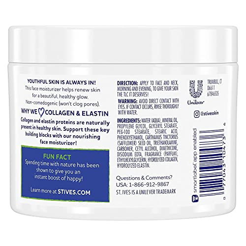 St. Ives Timeless Skin hidratantna krema za lice, kolagen Elastin 10 oz, pakovanje od 6 komada