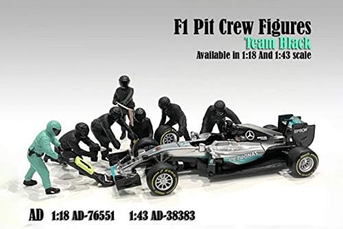 Američka Diorama Formula One F1 Posada Jama, Crne Figurice U Skali 76551-1/18 - Dodatak Diorama