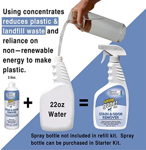 Urin Gone Ultra Stain & sredstvo za uklanjanje mirisa Refills koncentrata-2 pakovanje čini 2 pune bočice sa raspršivačem za mrlje i sredstvo za uklanjanje mirisa