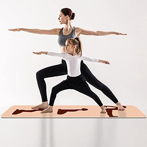 Siebzeh Yoga Pose Premium Thick Yoga Mat Eco Friendly Rubber Health & amp; fitnes Non Slip Mat za sve vrste vježbe joge i pilatesa