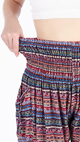 Lannaclothesdesign Harem hipi hlače za žene Yoga Boho Ljetna odjeća s dugim plažom PJ