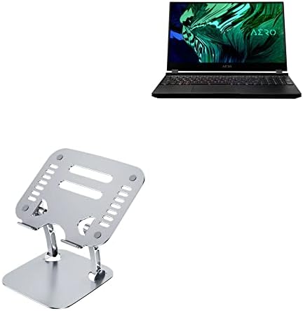 Boxwave Stalak i nosač za Gigabyte Aero 15 OLED KD - Executive Versaview Laptop stalak, ergonomski podesivi metalni postolje za laptop - Metalno srebro