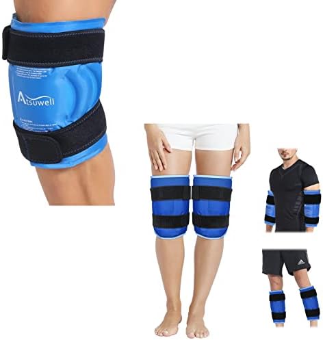 Atsuwell Ice Pack Wrap za koljena noge ruke i povrede donjeg dijela leđa bol Relief