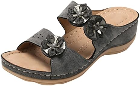 Fudule Sandale za žene Dressy Ljeto, Žene Premium Ortopedske otvorene sandale za nožne cipele Retro proklizavajuće ljetne cipele