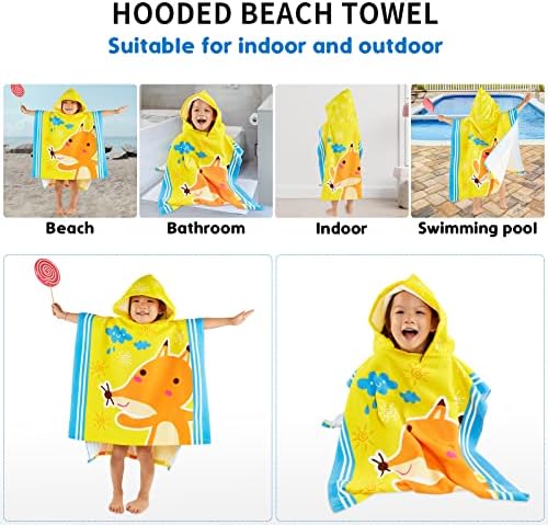 Ručnik za kupanje za kupanje, deblji dečki ručnik za plažu sa kapuljačom za dečake devojke - najmekše kapuljač za kupatilo za ručnik sa bazenom za bebe, mališana, mališana, mališana za decu 3-7 godina