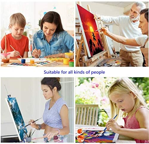 Boolife boja po broju kompleti za djecu, odrasle, početnike, sa četkicama i akrilnim pigmentom, 12x16 inčnim