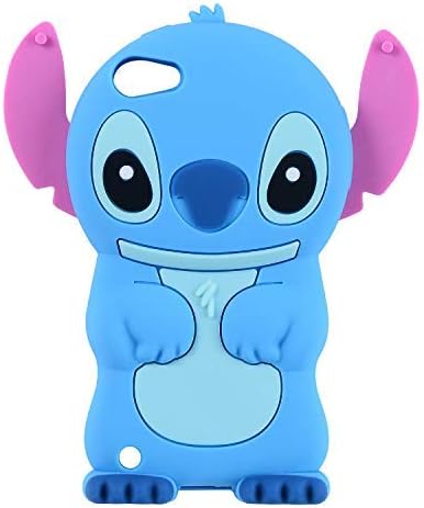 Plavi Stitch Case za Apple iPod Touch 6th 5th generacija 3D Cartoon životinja slatka meka silikonska guma Cover