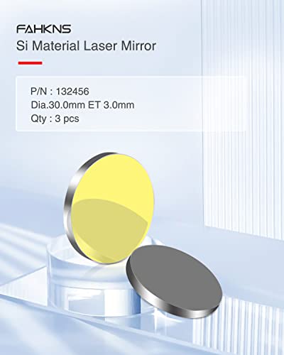 3pcs FAHKNS silikonska Reflektirajuća sočiva prečnika:30mm/1.18 T3mm pozlaćena silikonska ogledala