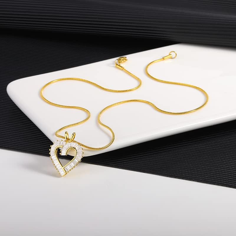 Oyalma Cirkon Romantic Love Heart Choker Cirkon privjesak Clavicle lanac nakit za žene Girl wedding Accessories BFF-13003