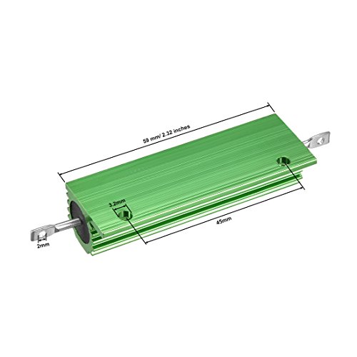 Uxcell Aluminium case otpornik 100w 10k Ohm Wirewound Green za LED zamjenu Converter 100W 10krj