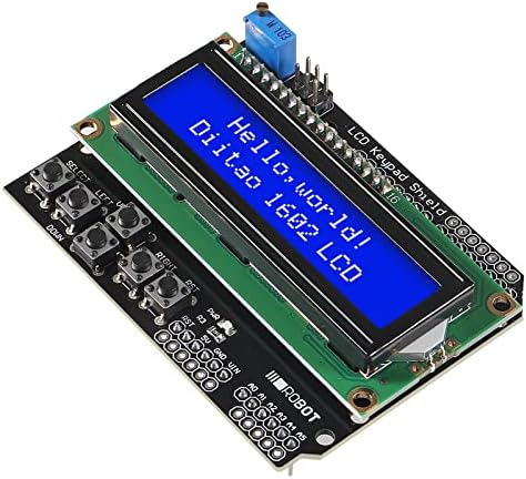 Diitao 3pcs 1602 LCD tastatura SHIELD 16x2 LCD proširenje za šifru Blue Blue Backlight 4,5-5,5V za robota