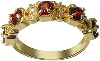 2023 Novi angažirani kamen zircon svijetli modni nakit za žene za žene crveni prsten nakit moli se kroz prsten za kćer