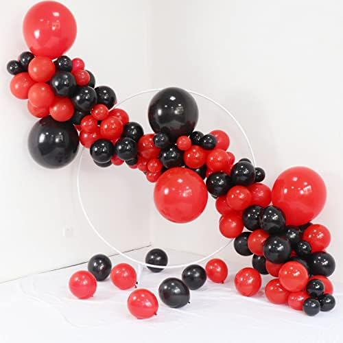 Crveni i crni baloni Garland luk Kit za crvene i Crne dekoracije rođendanske zabave – crveni i crni Baloni za