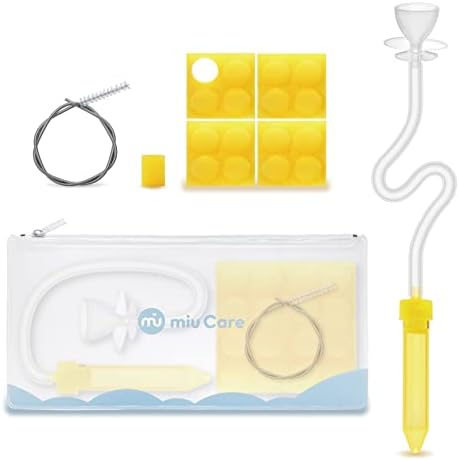 Miu Care Baby Nasal Aspirator sa 16 dodatnih higijenskih filtera, za višekratna sisa za nos za bebu sa četkom za čišćenje, prijenosni čistač nosa za novorođenčad s nornjom s torbom