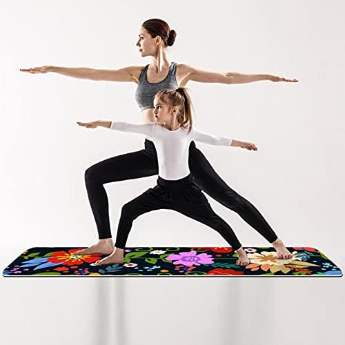 Prostirka za jogu šareno cvijeće uzorak Eco Friendly neklizajuća podloga za fitnes vježbe za Pilates