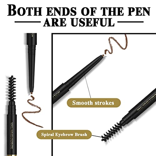 3 različite olovke za obrve, lako stvara obrve prirodnog izgleda,dugotrajne,4 u 1:olovka za obrve *3; četkica za obrve *1,Crna #-01130053
