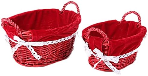 Wicker Skladišni košare Ovalna tkana košarica s ručicama za oblikovanje ukrasnih poklona Bogorke
