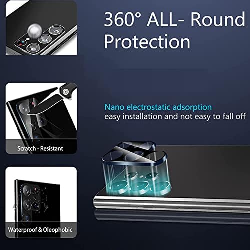 MOONSHIELD MOOISVS [2+2Pack] za Galaxy S23 Ultra 5G kaljeno staklo Zaštita ekrana za privatnost+Zaštita