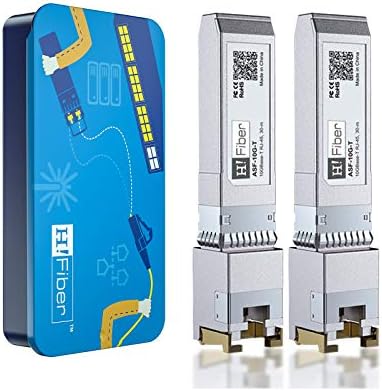 2pcs 10GB SFP+ RJ45 primopredajnik sa 10g mrežnom karticom, 10GBase-T Moudle za Cisco, 10g Single SFP+ NIC uporedite sa Intel X520-DA1, podrška Windows, Linux, Vmware