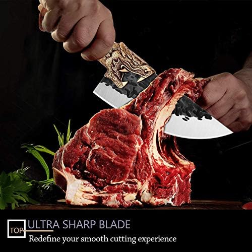 Golden Bird Set noža za sečenje mesa ručni kovani mesarski nož za sečenje mesa sa visokim sadržajem ugljeničnog čelika Set noža za kampovanje na otvorenom sa omotačem