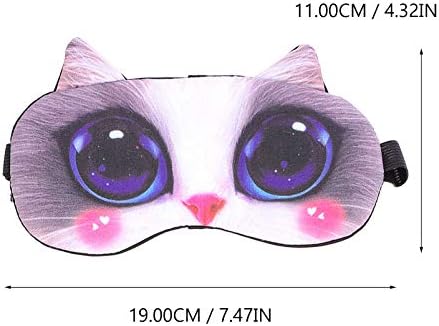 Vorcool Sleep Eye slatka životinja za spavanje kreativne mačke za spavanje za spavanje za spavanje za djecu za dječje djevojke koje žene spavaju putujuće 4pcs