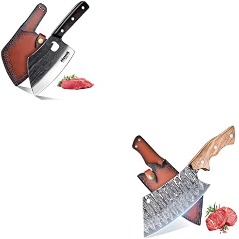 Huusk Cloud uzorak Kuhinjski nož za paket Srpski kuharski nož sa full tang ručka kovanih mesara