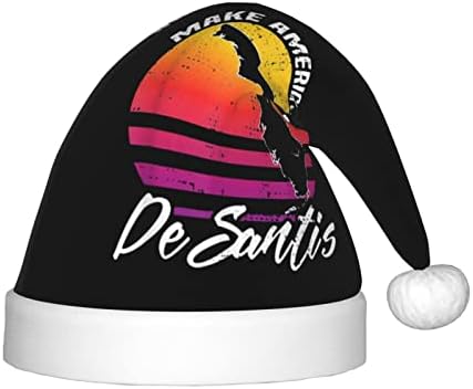 CXXYJYJ Desantis 2024 Make America Florida 1 Santa šešir za djecu Božić kape pliš Božić šešir za Božić Novu godinu
