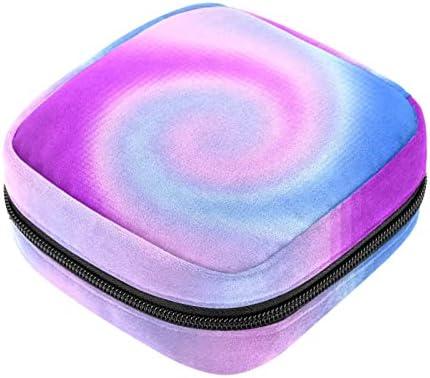 ORYUEKAN torba za odlaganje higijenskih uložaka, prenosive torbe za menstrualne jastučiće za višekratnu upotrebu, torbica za odlaganje tampona za žene djevojke, Psyche Purple Swirl mozaik uzorak