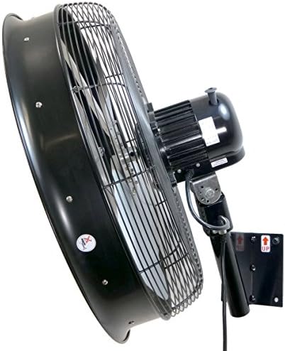 Hydromist oscilirajući zidni ventilator sa vanjskom ocjenom, 3-brzinska kontrola na kablu, oštrica ventilatora Stipse, nosač za montažu i crni poklopac uključeni, 24, srebro