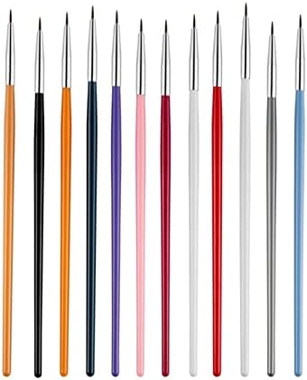Alat 12kom šareni Nail Art Liner tanka četkica za farbanje dizajn tačkaste olovke Fine Tips linije za