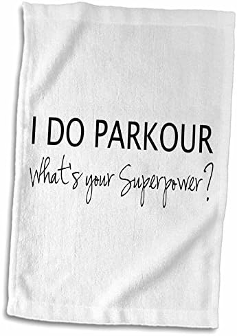 3D Rose i do Parkour Whats your Superpower for free Running Runner Fans TWL_194466_1 ručnik, 15 x 22