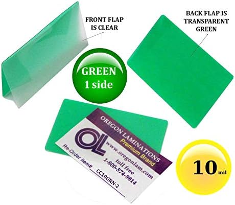 Lam-IT-ALL vrele laminatne kese kreditna kartica 10 mil 2-1 / 8 x 3-3 / 8 zelena / čista