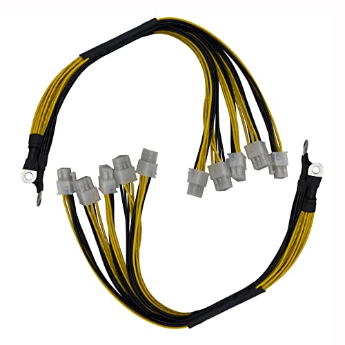 Onyehn 2 pakovanje 6 pin PCIe rudarsko napajanje konektorske kabele dužine kabla 40cm za bitmain atminer apw7 + apw3 psu l3 d3