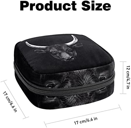 Black Camargue Bull face torba za čuvanje higijenskih uložaka Prijenosna periodična torba za žene tinejdžerke menstrualna čašica torbica za dojilje držač jastučića