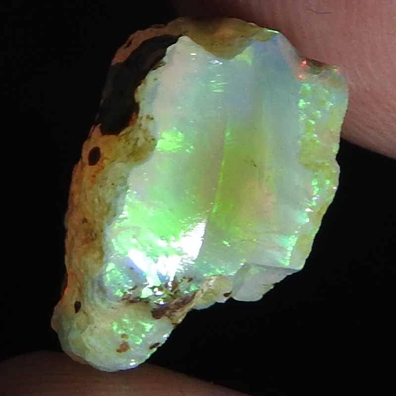 Jewelgemscraft ™ 05.50cts. Ultra vatra sirovi opal, prirodni grubi, dragi kristali, etiopski opal rock, nakit praveći zalihe, čakrilicu, energetski kamen, labav dragulj, 14x10x7mm