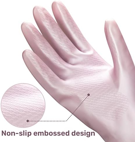 CureGuard 3 para PVC rukavice za čišćenje posuđa za višekratnu upotrebu kuhinjske rukavice sa pamučnom Flokiranom