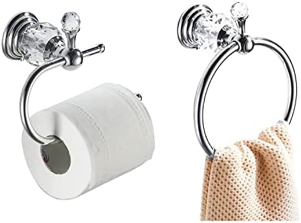 Wolibeer Crystal ručnik za ručnik, hrom toaletni papir držač ručnika na zid zidni dodaci za kupaonicu
