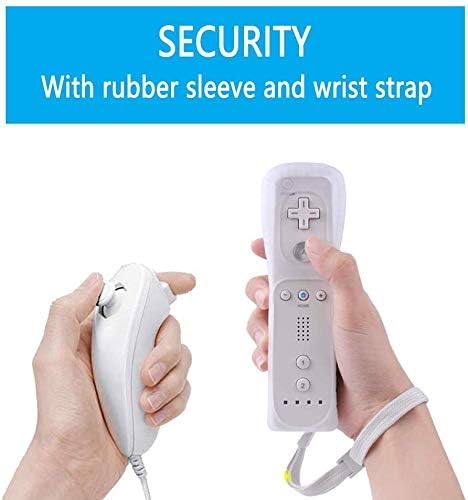 Wii daljinski upravljač i nunchuck kontroler kompatibilni za Nintendo Wii & Wii u konzolu - sa silikonskim futrolom i remen za zglob