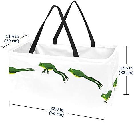 50L Shopper torbe žaba sklopiva kutija za kupovinu torba za namirnice sa ručkama, za višekratnu upotrebu